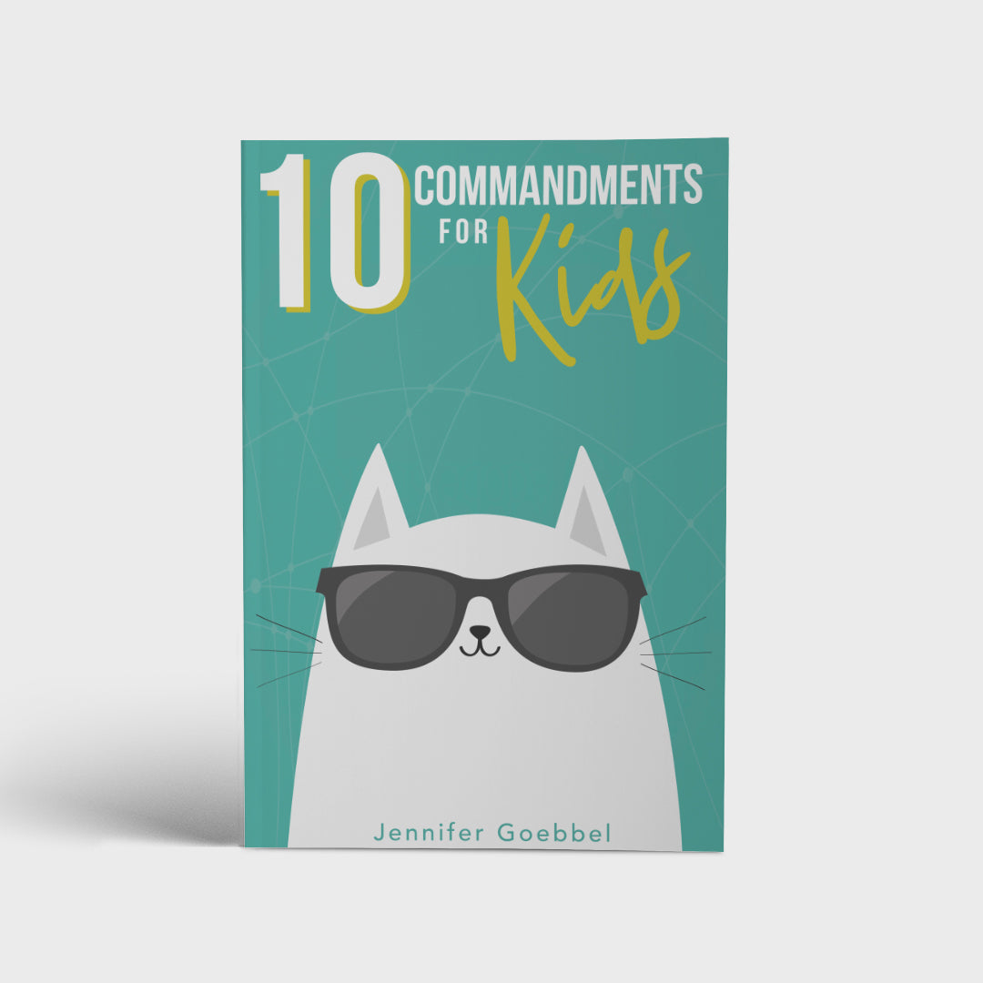 10 Commandments for Kids family Bible study book by author Jennifer Goebbel front cover